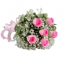 ramo 6 rosas rosadas